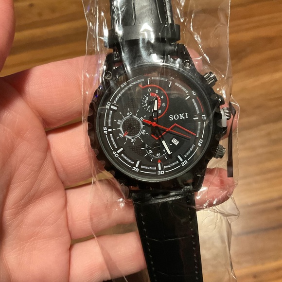 Black and Red Men\'s Watch SET